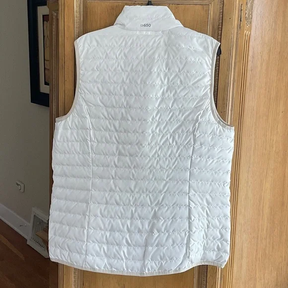 Eddie Bauer White Quilted Down Vest size Medium - Picture 2 of 6